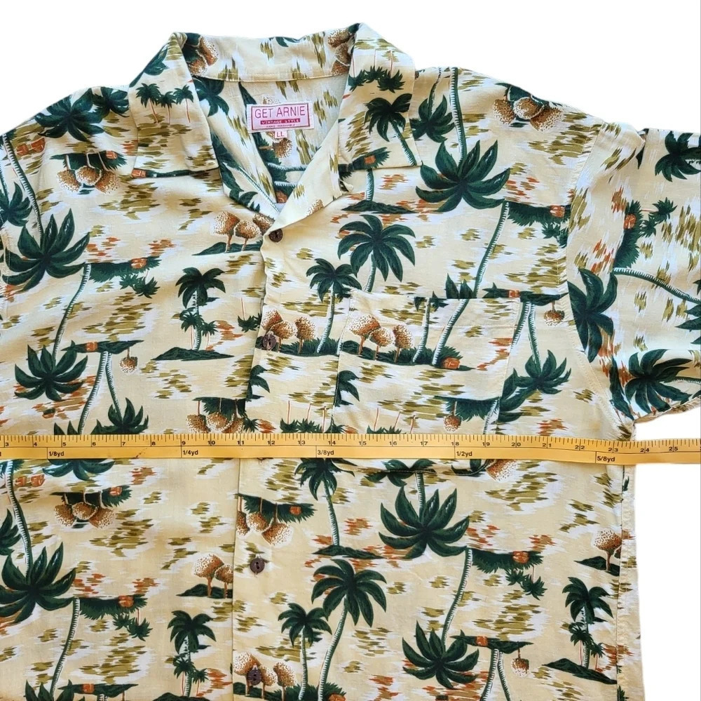 Vintage Get Arnie Shirt Mens XL Hawaiian Camp Button‎ Down Vacation Resort Wear - Picture 10 of 10